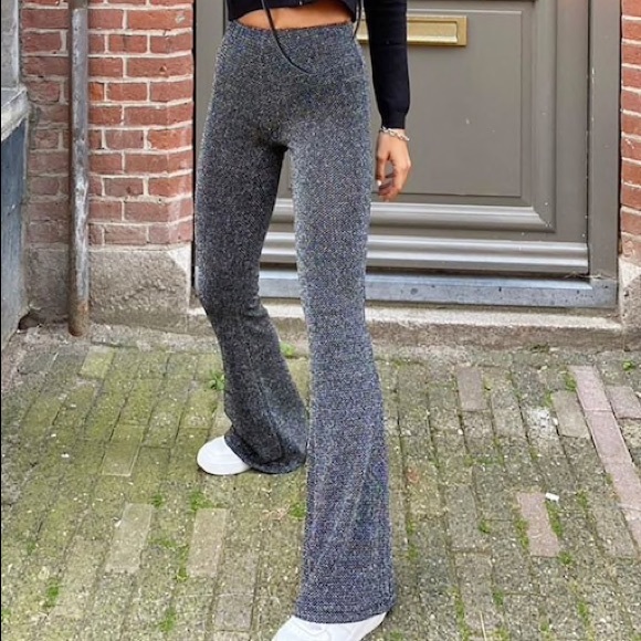 subdued flared pants